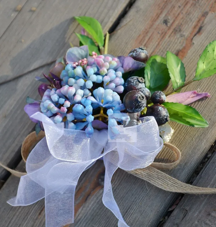 2015 New Fashion Wedding Flowers Bridal Wrist boutonniere corsages Retro Viatage Purple Rose Accessories WD0070|accessories pink|accessories for htc