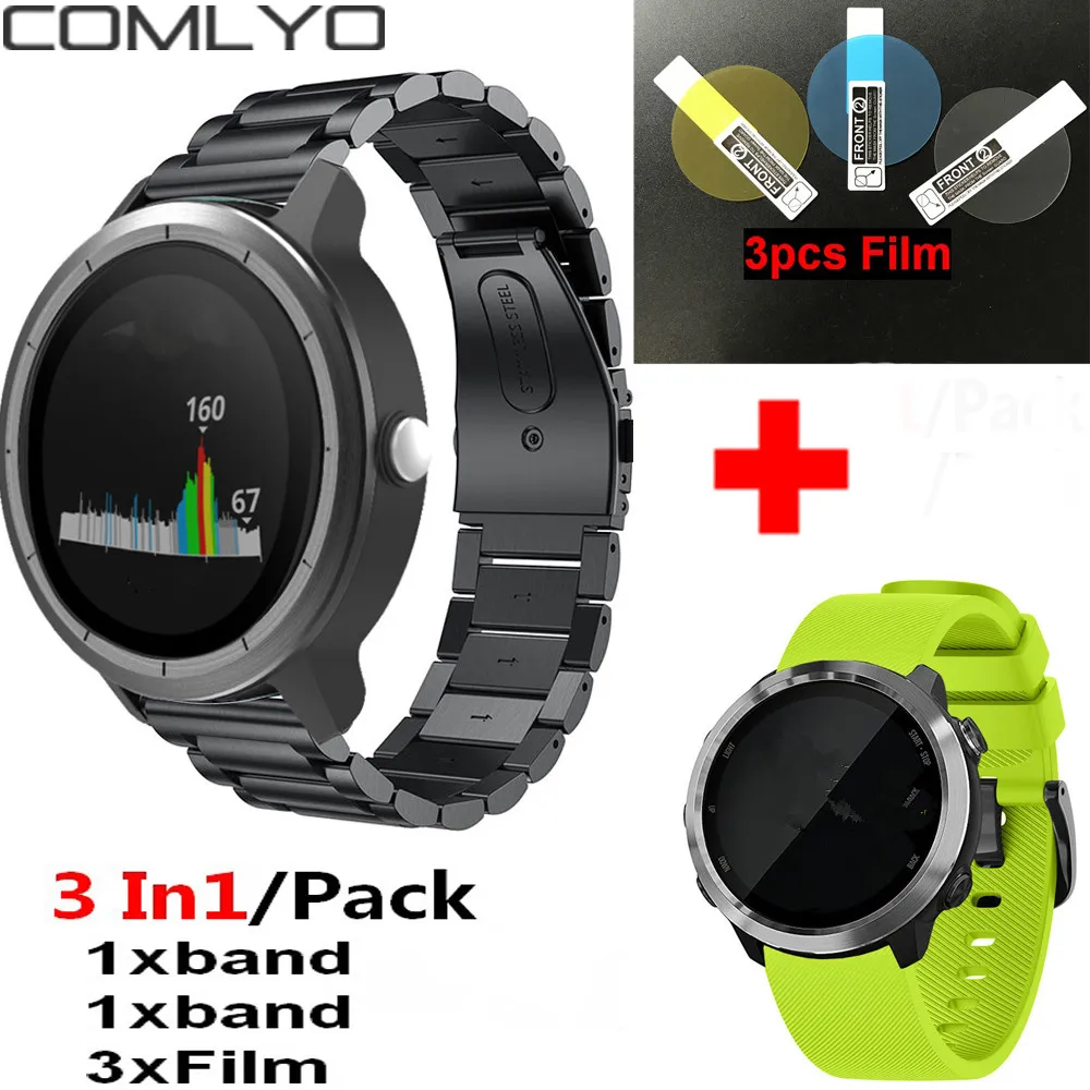 3 в 1 браслет ремешок для Garmin vivoactive 3 vivoactive3/HR/музыкальный ремешок с пленкой для Garmin vivoactive 3 браслет