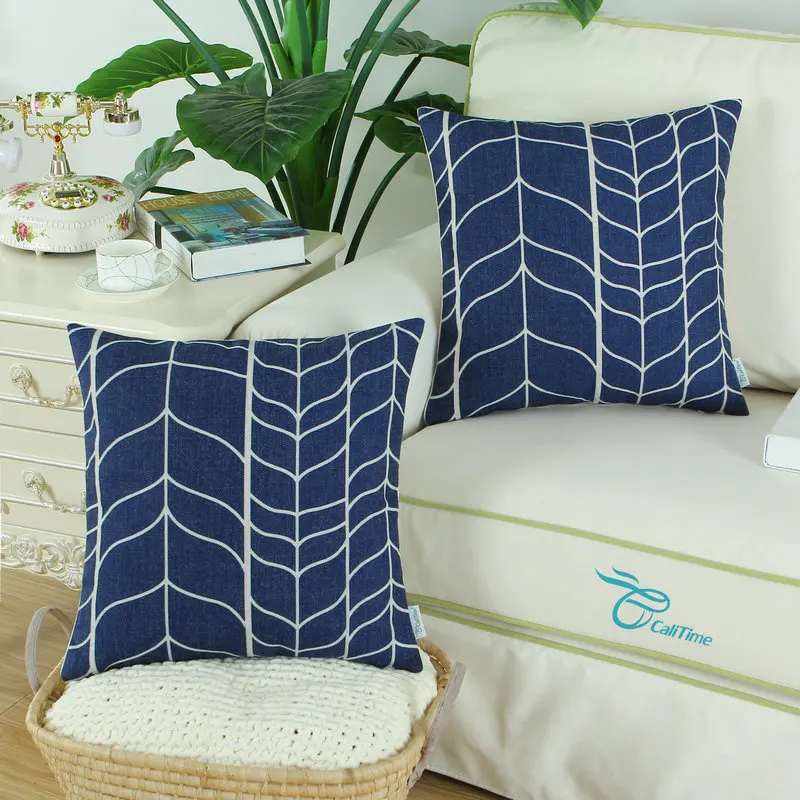 CaliTime Чехлы Подушки Shell Home Decor Chevron стволовых панелей геометрический 18 &quotX 18&quot (45 см