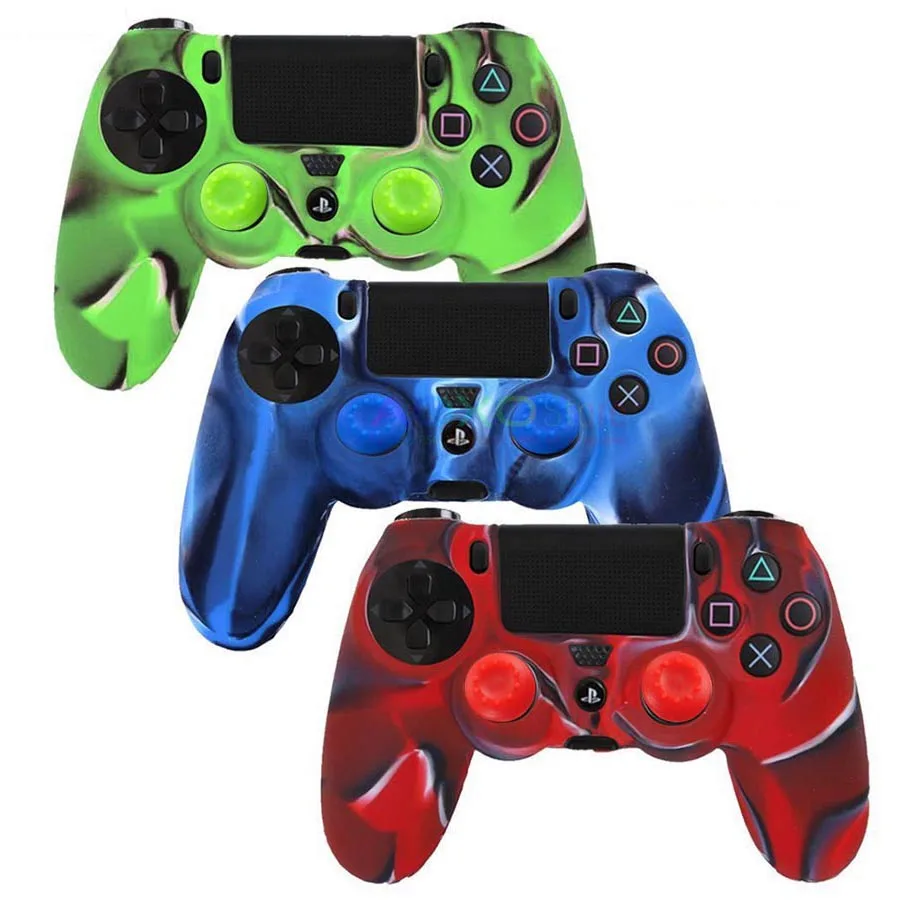 Обложка AOXO для контроллера Sony PS4 с 2 силиконовыми колпачками | Электроника