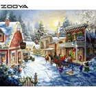 ZOOYA DIY картина Алмазная Вышивка крестом декоративная мультяшная Рождественская Снежная картина Семейные декоративные украшения ручной работы подарок P46