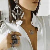 ztech big statement earrings for women brincos new arrival fashionable simulated pearl pendants rhinestone drop earring