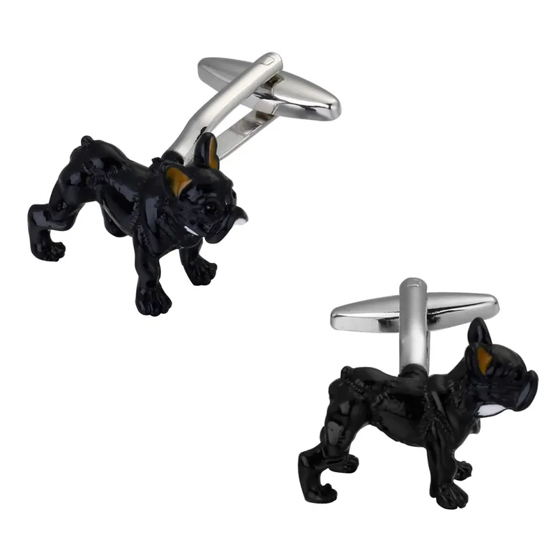 

High quality copper material interesting black dog pet dog Cufflinks shirt cuff Cufflinks men's jewelry wholesale and retail