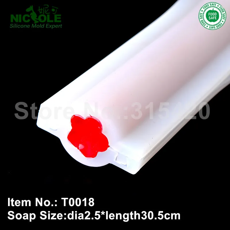 T0018 Николь силиконовые трубки Мыло Плесень DIYCandle формы - Цвет: T0018