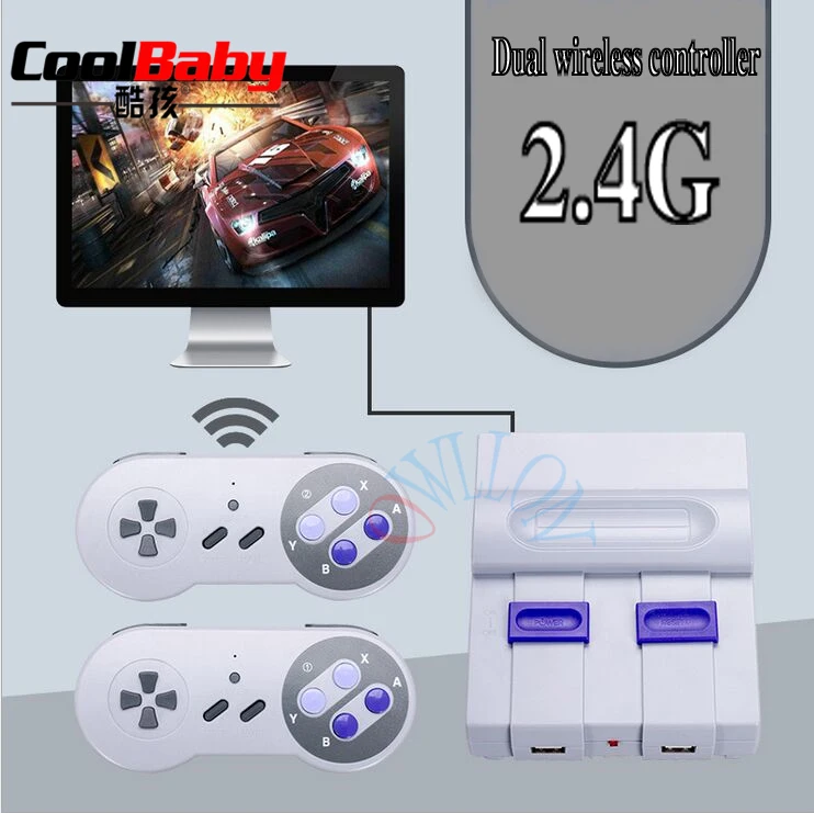 Мини Портативная ТВ Видео игровая консоль двойной 2 4G беспроводной игровой