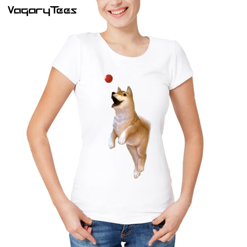 2121 Shiba Inu футболка для женщин короткий рукав милая собака Dab Dance футболка Даббинг хип-хоп поза футболка harakuju дизайн топы тройники - Цвет: 2121
