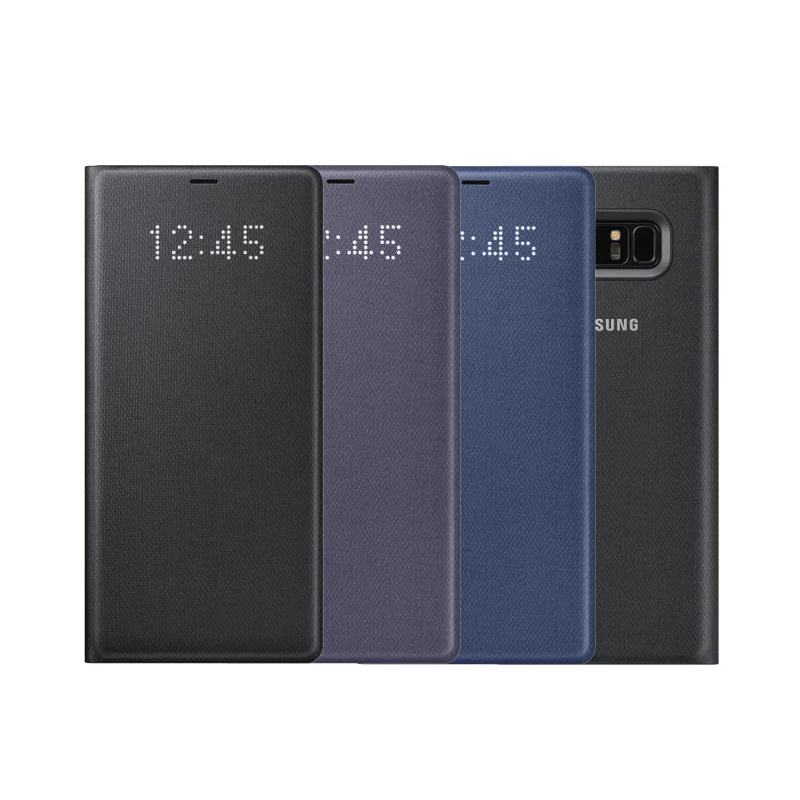 Подлинная оригинальная samsung Galaxy Note 8 светодио дный светодиодный вид смарт флип