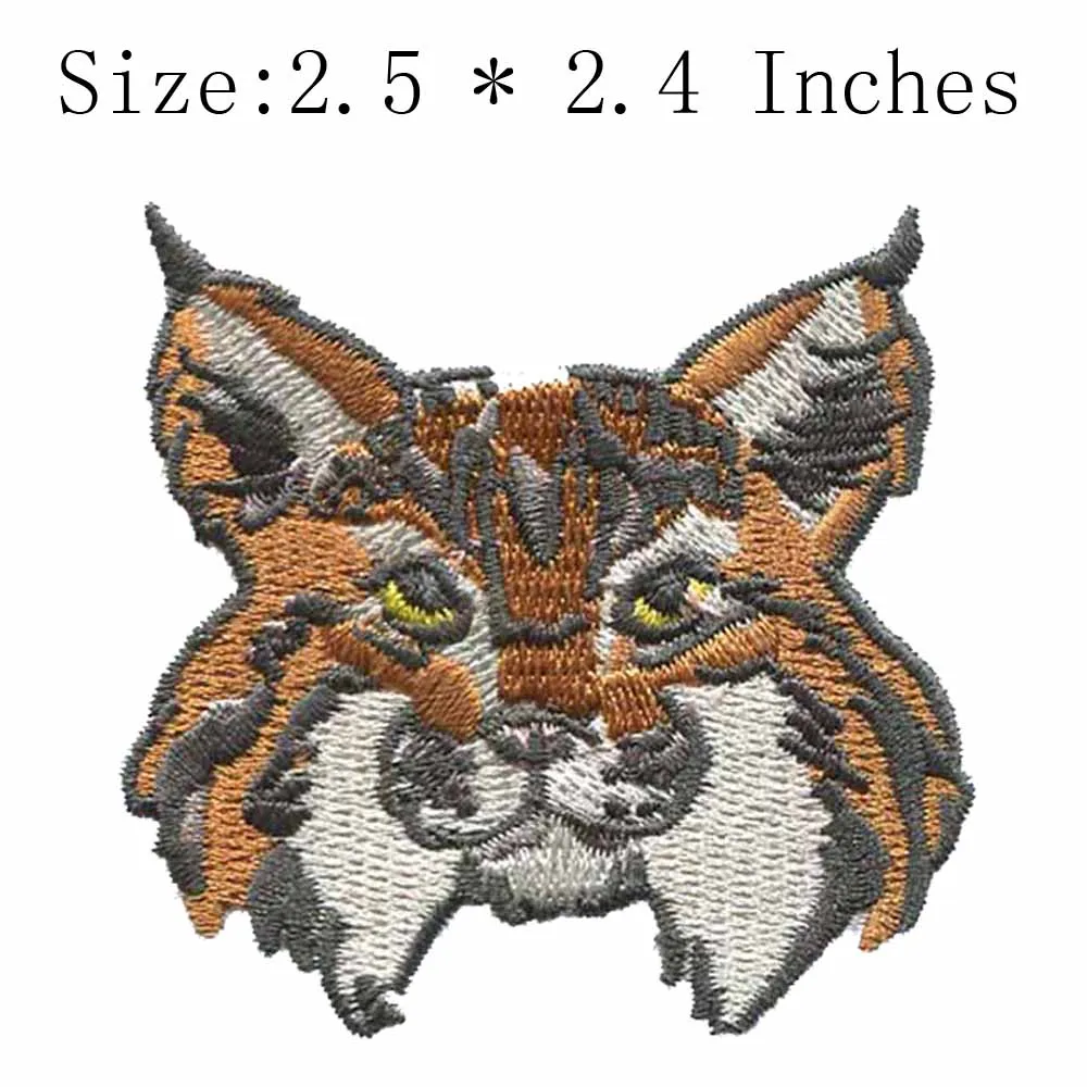 

Head of cat 2.5"wide embroidery patch for stick on clothes/applique/Catch Mouse
