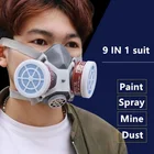 Дымовая газовая маска, защитный респиратор, покраска, Сварочная безопасность, химические токсичные газы, канистры, Пылезащитный фильтр, военное рабочее место