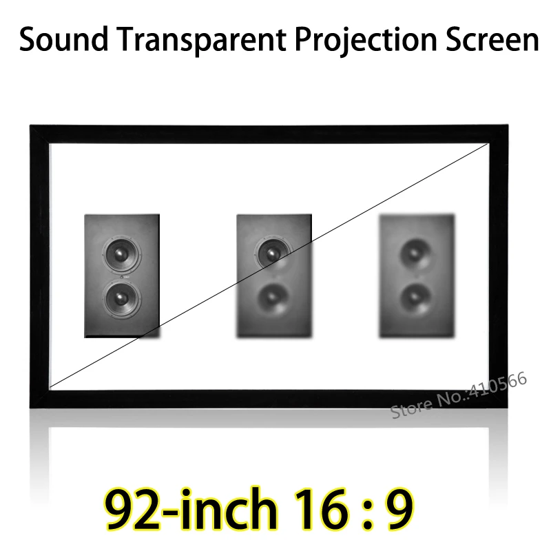 

Best Price Weave Acoustically Transparent Fabric 92inch 114x203cm Viewable Flat Fixed Frame Projection Screen
