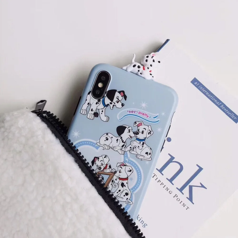 ORYKSZ 3D Cute Cartoon Dog Toy Silicon Soft Phone Case For iphone 6 6s 7 8 plus iPhone X XR XS MAX Cover Cases Coque |