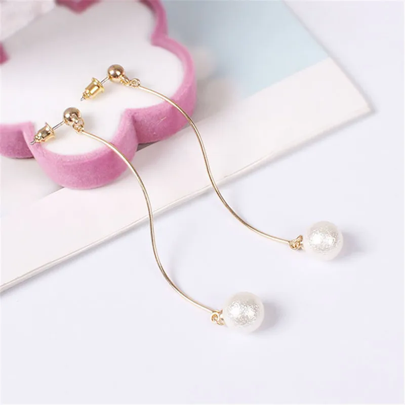 free shipping fashion women New Jewelry wholesale Streamlined simulated-pearl earrings for | Украшения и аксессуары