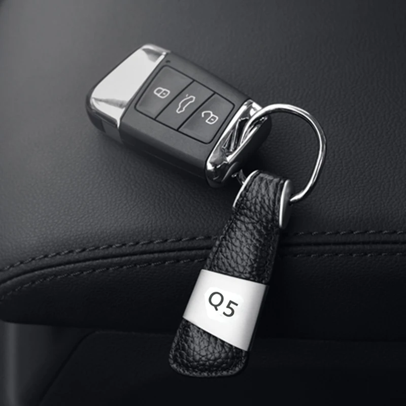 Кожаный Автомобильный брелок для ключей Audi A3 8P 8V 8L A4 B6 B8 B7 B5 A6 C5 C6 A5 TT Q5 Q7 Q3 A7 S3 S4 S6 S7 S