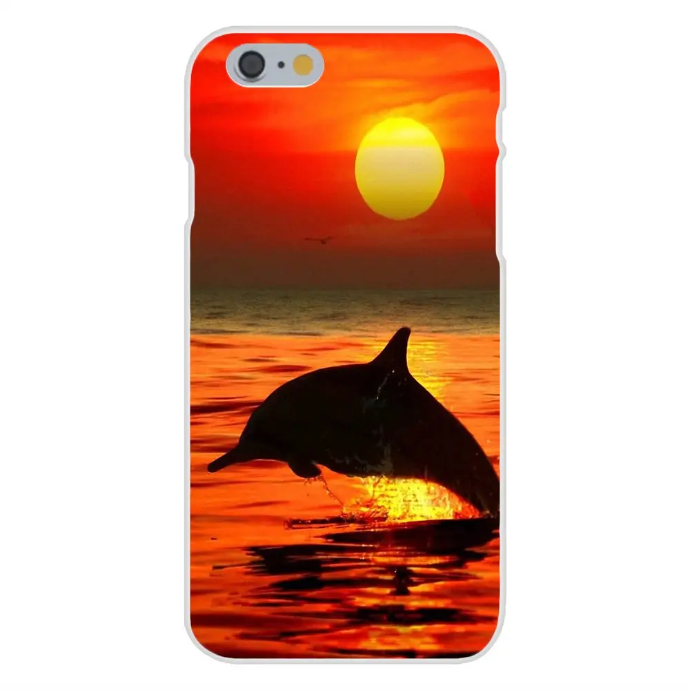 Милый синий дельфин море для Apple iPhone 4 4S 5 5C 5S SE 6 6S 7 8 Plus X XS Max XR Модный Дизайн чехол