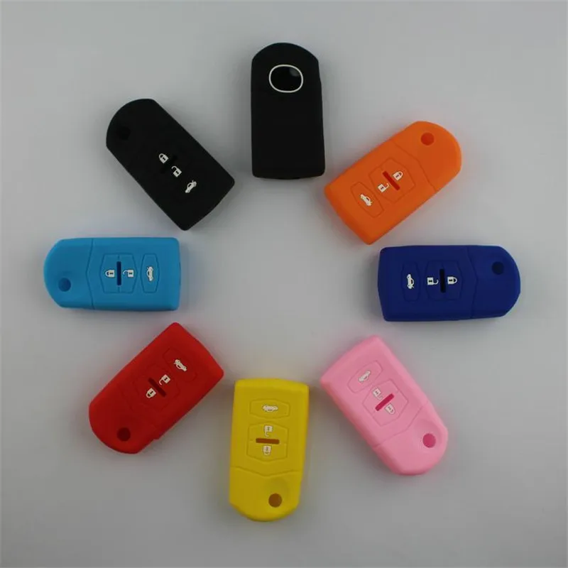 Бесплатная доставка 3-кнопочный силиконовый чехол для автомобильного ключа