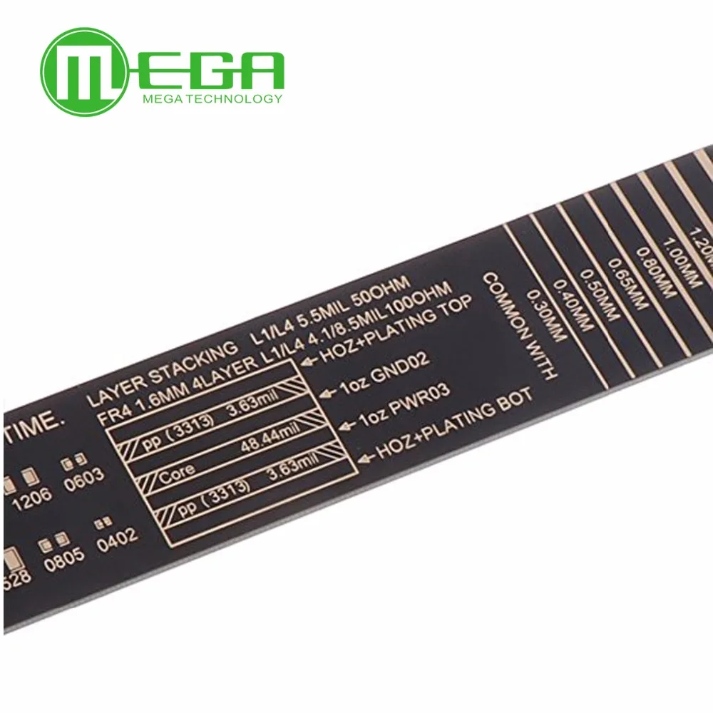 25 см 10 дюймов PCB правитель для инженеров измерительный инструмент ссылка