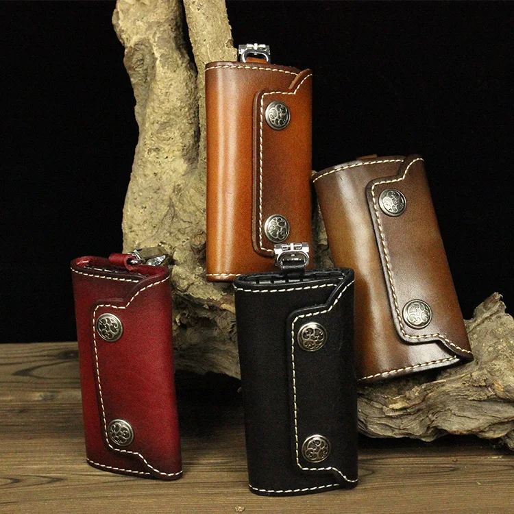 Новинка ручная работа Модный чехол для ключей из натуральной кожи мужчин и