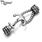 Анкерный коннектор RUIMO из нержавеющей стали 316, крючок для браслетов, 5 мм, наконечники шнура