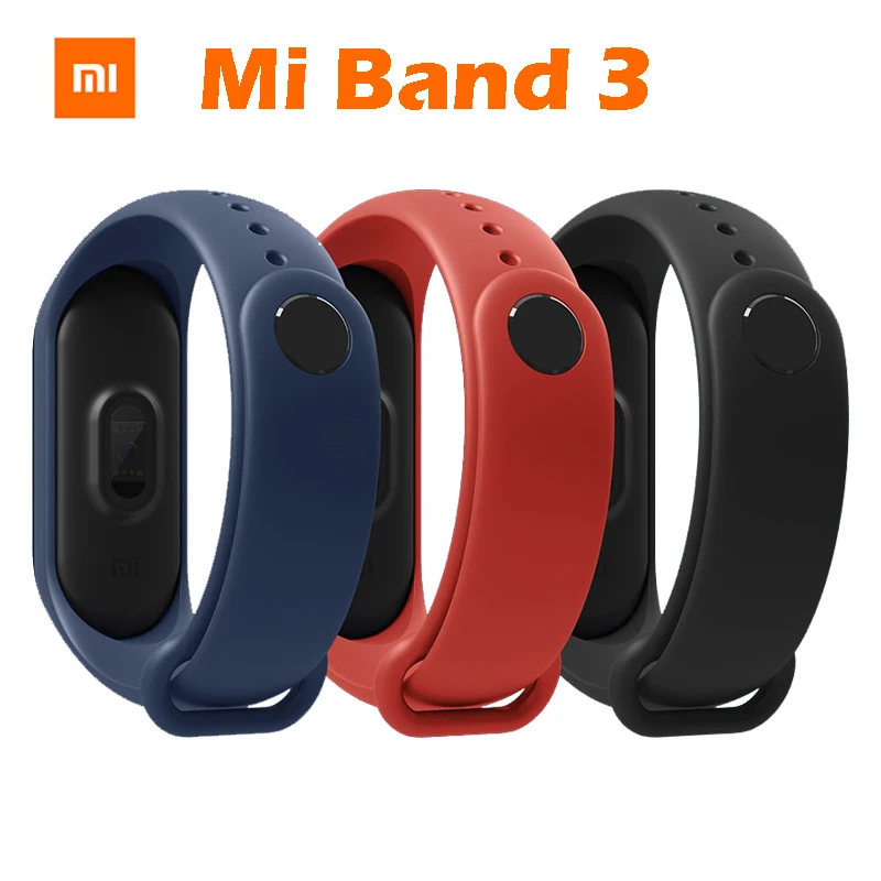 Оригинальный Смарт браслет Xiaomi Mi Band 3 с сенсорным экраном OLED 128x80 аккумулятор 110