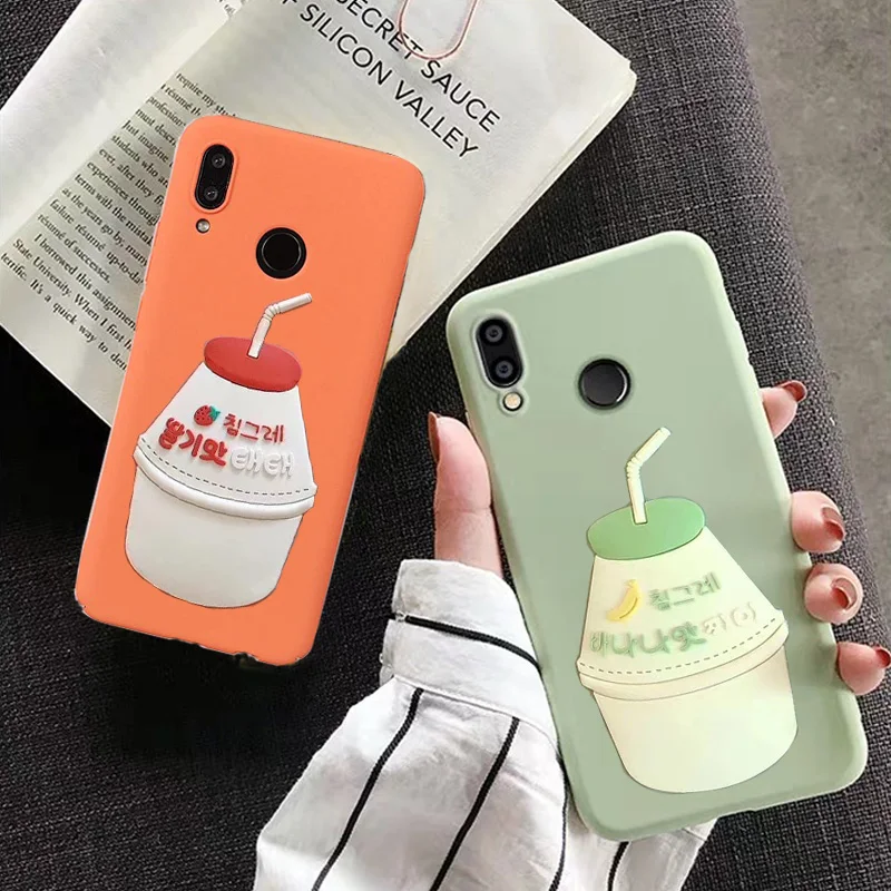 Мягкий чехол из ТПУ с 3d рисунком банана и молока для Xiaomi Redmi Note 7 5 S2 6A 4X 4A GO Mi 8 Lite 9 SE A2