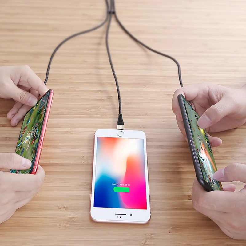 TOTU 1,5 м 3-в-1 кабель для передачи данных Usb кабель для быстрой зарядки для iPhone samsung 7 8 x больше подходит для usb типа c Android ioc зарядное устройство