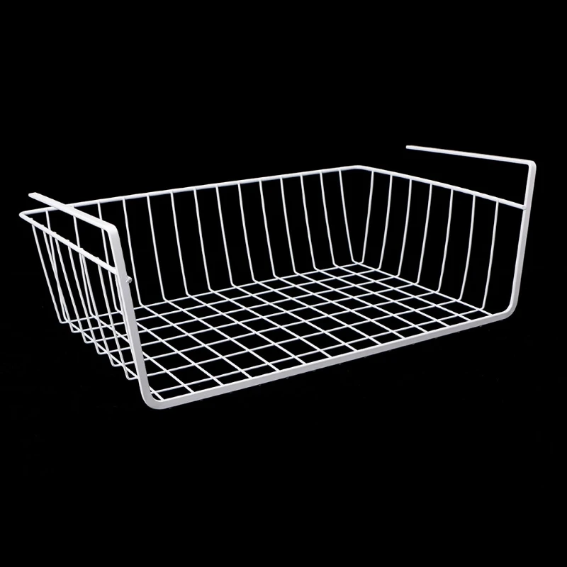 

Durable Square Kitchen Under Shelf Storage Basket Bathroom Shelf Towel Basket Bowl Hanging Tray Holder Mesh Dish Drainer