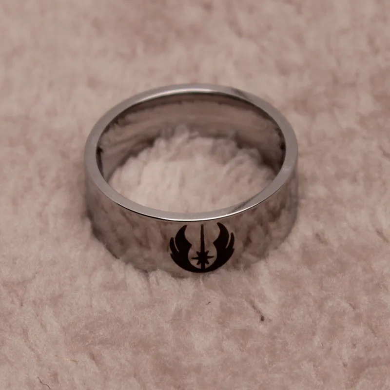 Звездные войны джедая символ из нержавеющей стали отполированное кольцо