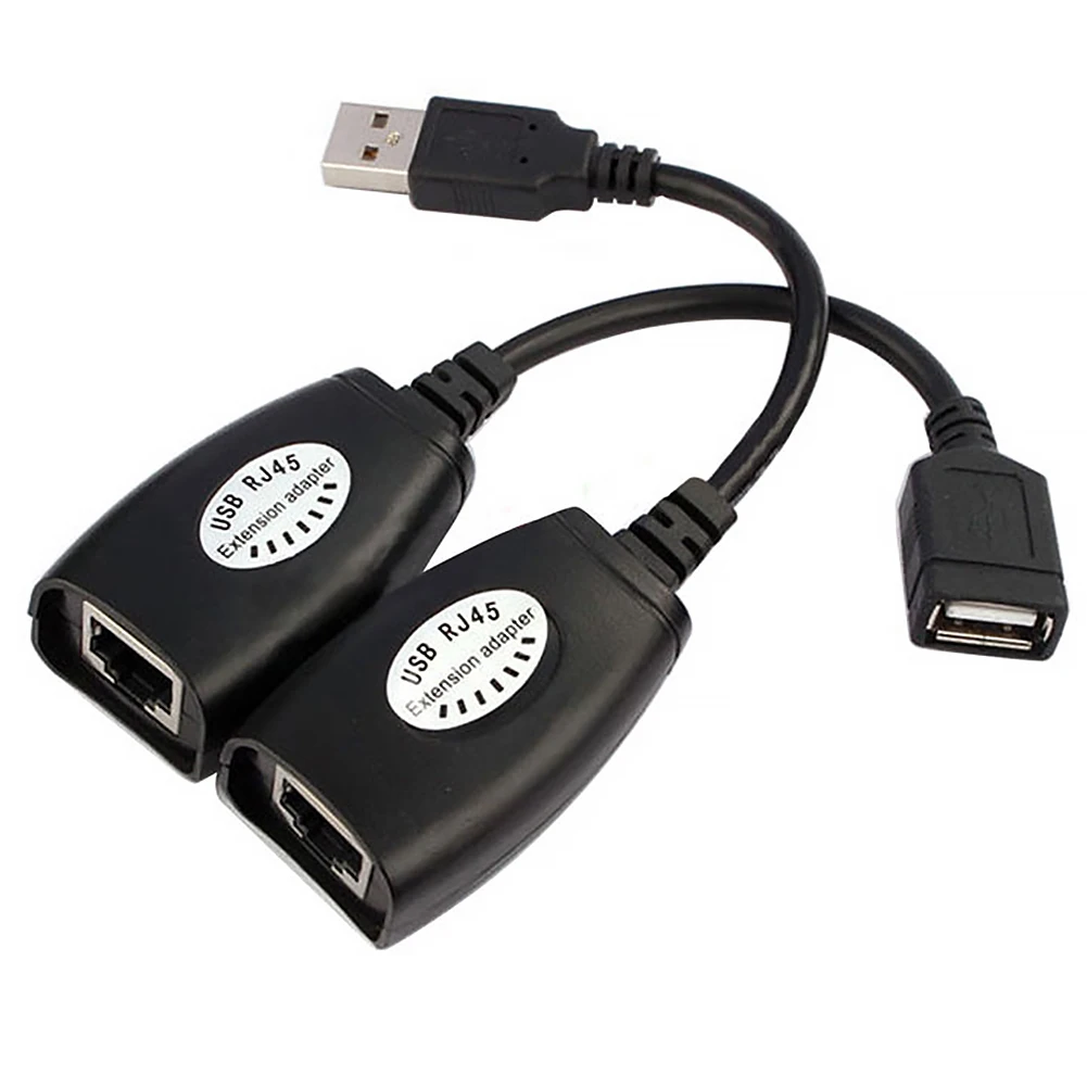 USB RJ45 удлинитель Ethernet адаптер расширитель через комплект повторителя кабель LAN