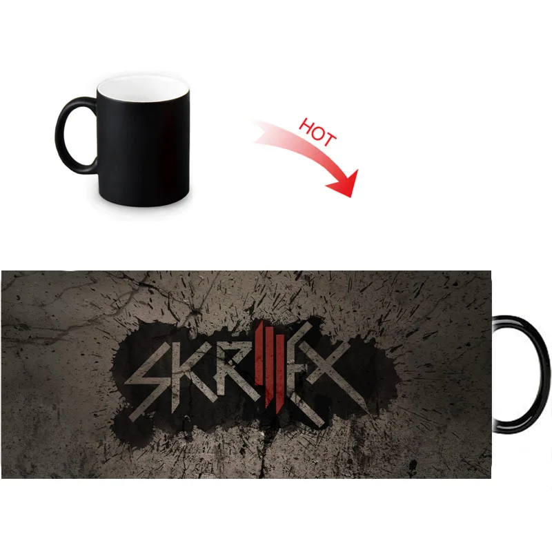 Хит продаж чувствительные реактивные кружки Skrillex керамическая кружка черного и