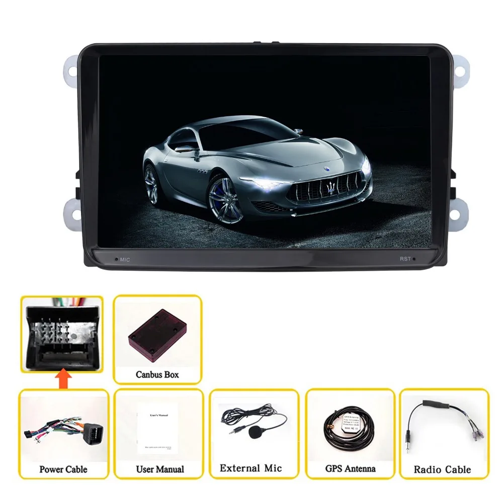 Автомагнитола 9 &quot Android 8 1 ядер для VW Passat B6 B7 CC JETTA Polo 4 ядра стерео без DVD-аудио 1024*600