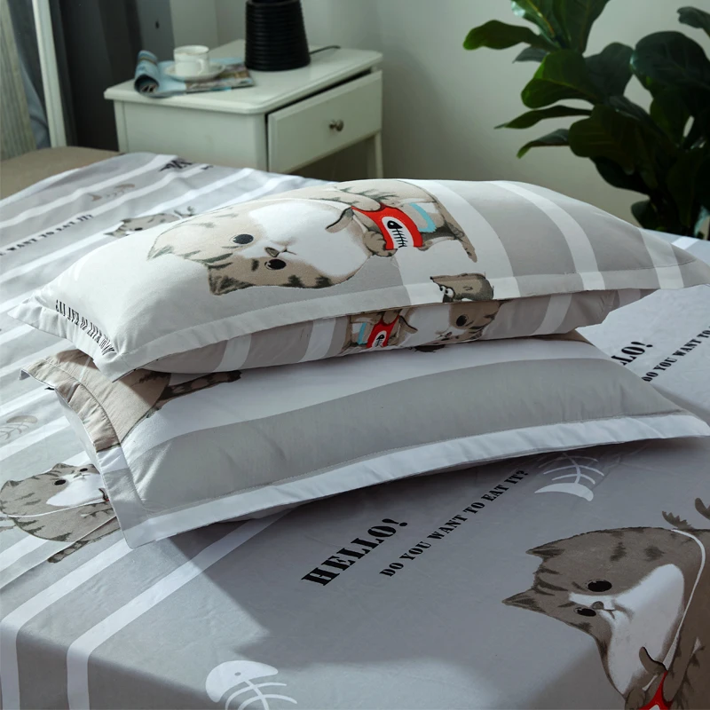 Комплект постельного белья с рисунком большого толстого милого кота детский