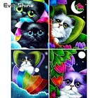 Evershine Алмазная мозаика, кристалл, животное, алмазная вышивка, кот, вышивка крестиком, набор для алмазной живописи, ландшафт, украшение для дома