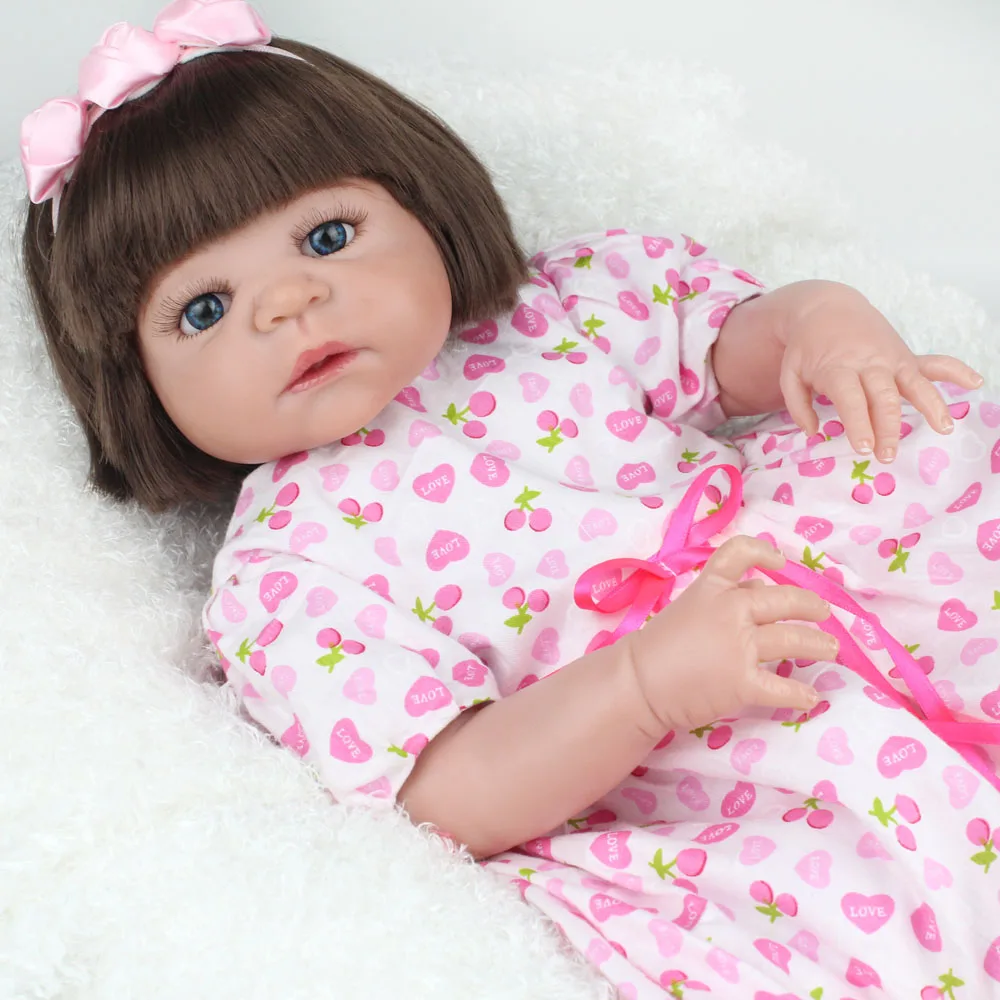 55 см 22 дюйма KAYDORA Victoria Reborn Baby Dolls силиконовые реалистичные куклы с полным корпусом