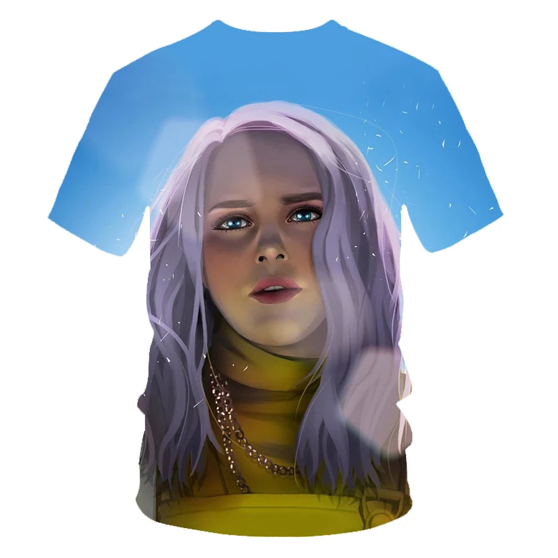 Лидер продаж, футболка с принтом Billie Eilish, Мужская/wo, Songstress, 3D, хип-хоп футболка, повседневная, уличный стиль, одежда, шесть футов под топы