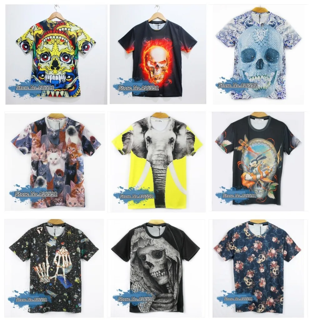 NEW!!!2014 fashion Style Men the West Coast rose skull t-shirt short sleeved T-shirt women / men | Мужская одежда