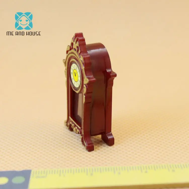 1:12 Кукольный дом Миниатюрный гостиная винтажные деревянные часы будильник