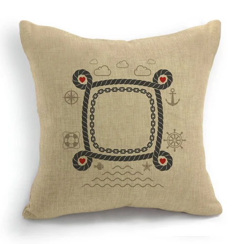 Ретро Средиземноморский Стиль Чехлы для подушек Лен Пледы Наволочки 45x45 см