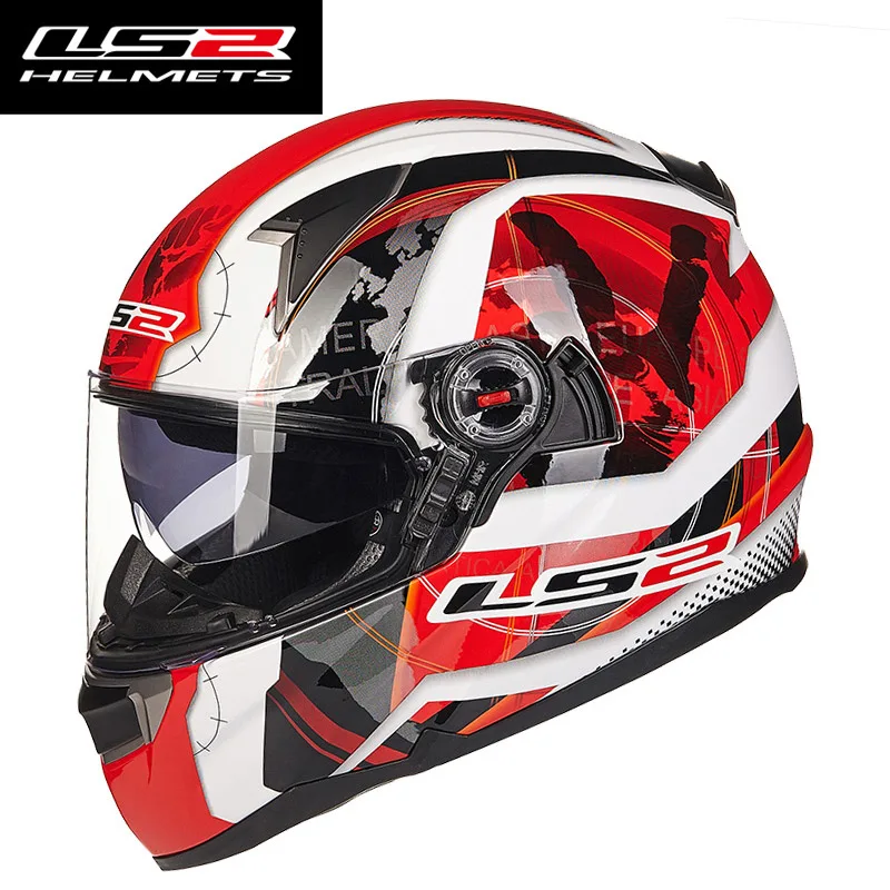 Оригинальный LS2 FF396 стекловолокно moto rcycle Шлем Полный лица rbike helmes подушки
