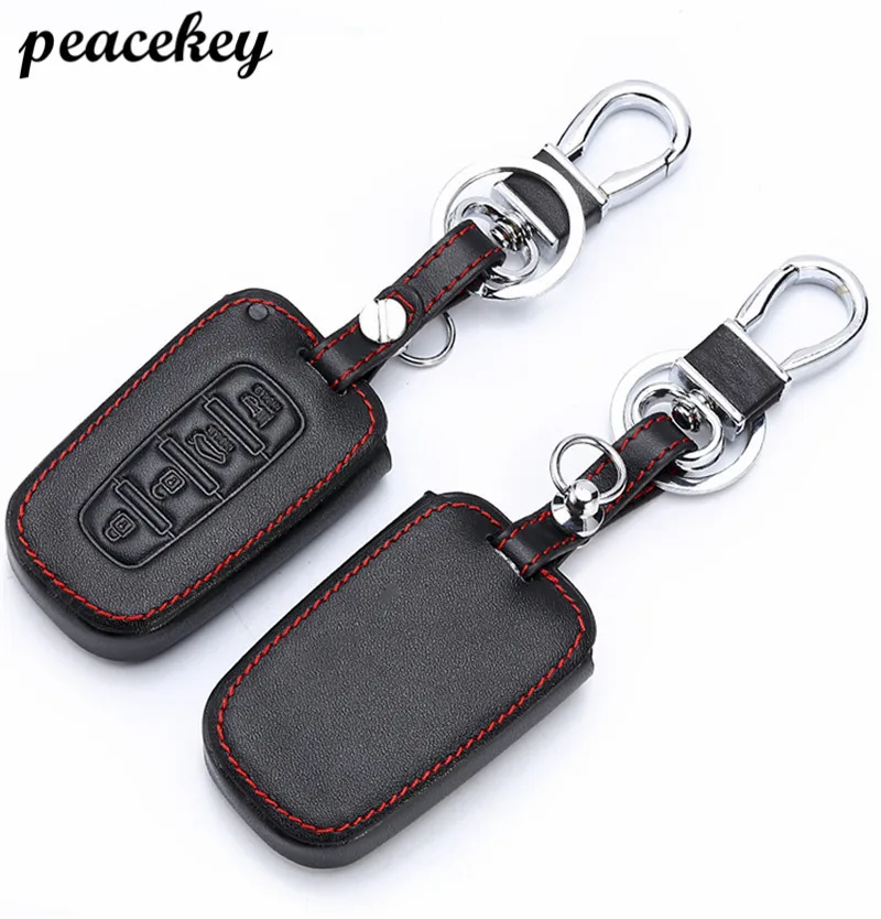 

Кожаный Автомобильный брелок для ключей peackey, чехол для Hyundai Accent Ix35 Veloster Elantra Genesis Equus, автостайлинг
