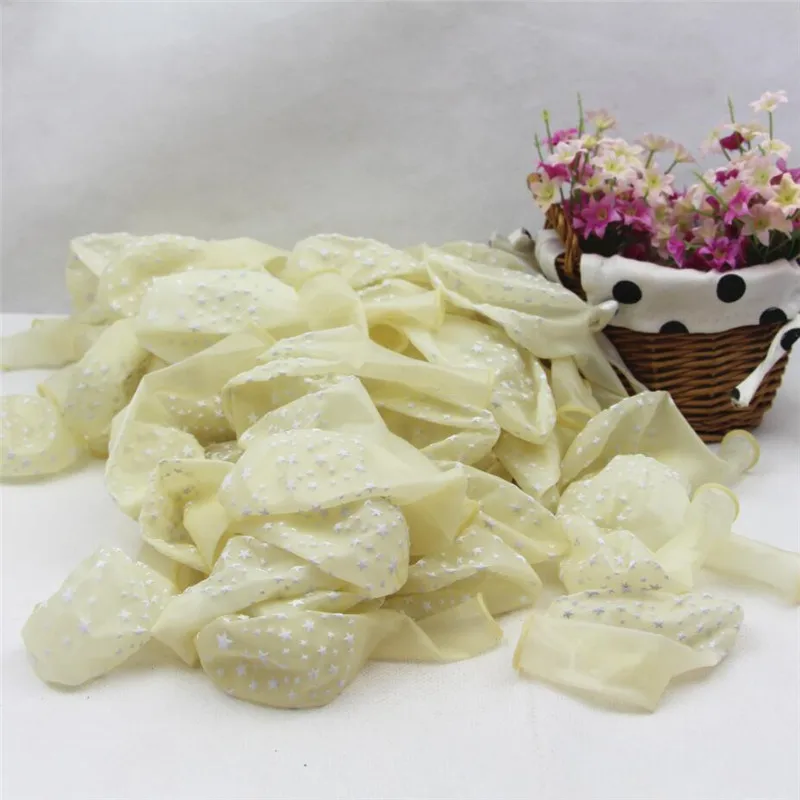 

50pcs/lot 12inch Clear Stars Romantic Pearl Thick Latex Balloons Transparent Ball For Birthday Wedding Party Decoration Supplies