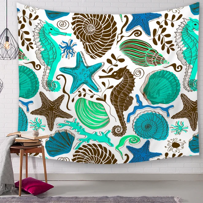 Морская звезда морская лошадь декоративные гобелены для ванной комнаты открытый
