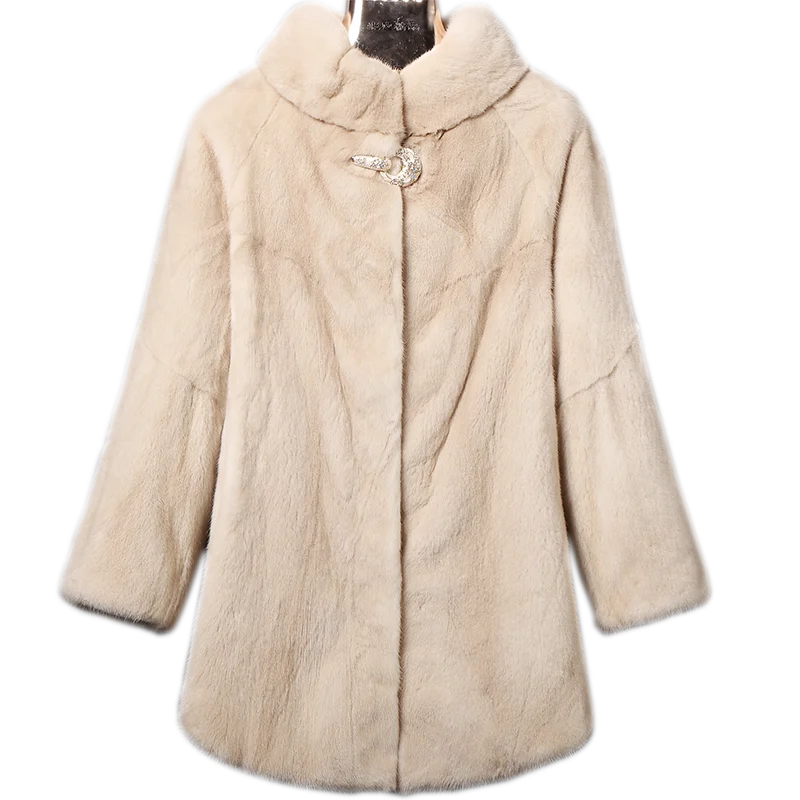 Роскошное импортное цельное пальто из меха норки 2019 зимняя верхняя одежда