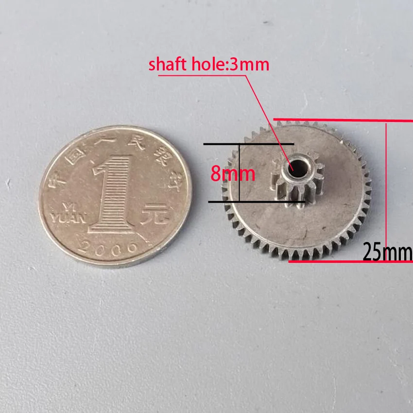 Бесплатная доставка 5 шт. металлическая шестерня модуль 0 6 зуба + 47 двухслойная с