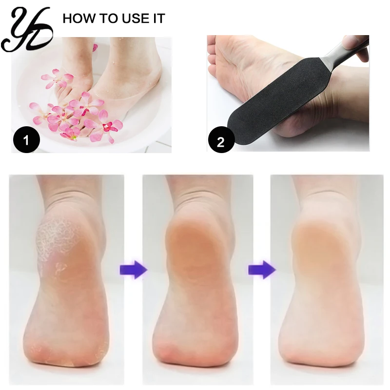 Двухсторонняя пилка для педикюра с 10 шт. наждачной бумаги Рашпиль мозолей