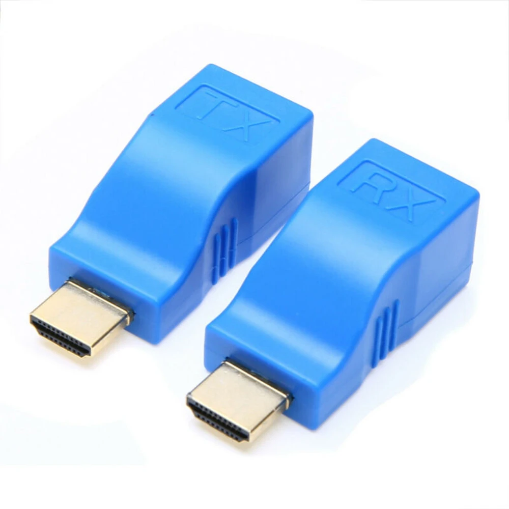 1 пара 1080P HDMI удлинитель для RJ45 по Cat 5e/6 сетевой LAN Ethernet адаптер 30 метров 2 5 Гбит/с IEEE