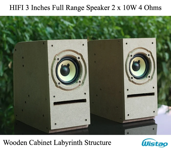 IWISTAO HIFI динамик 3 дюйма полный диапазон деревянный корпус лабиринтная структура