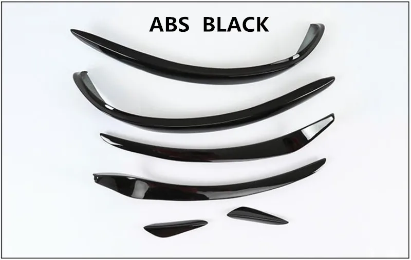Model 1 ABS BLACK Стержни из углеродного волокна и ABS передний спойлер противотуманная фара Накладка для Mercedes Benz A класс W176 A45 A180 A200 A260 2013 - Цвет: Model 1 ABS BLACK
