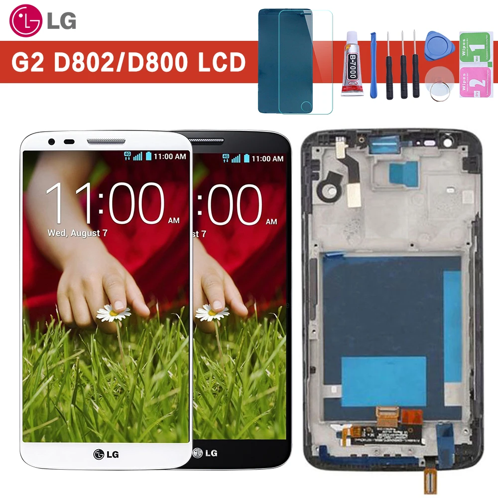 5,2 ''ЖК-дисплей для LG G2 D802 Дисплей кодирующий преобразователь сенсорного экрана в сборе Дисплей для LG G2 D802 ЖК-дисплей D800 D801 D805 D803
