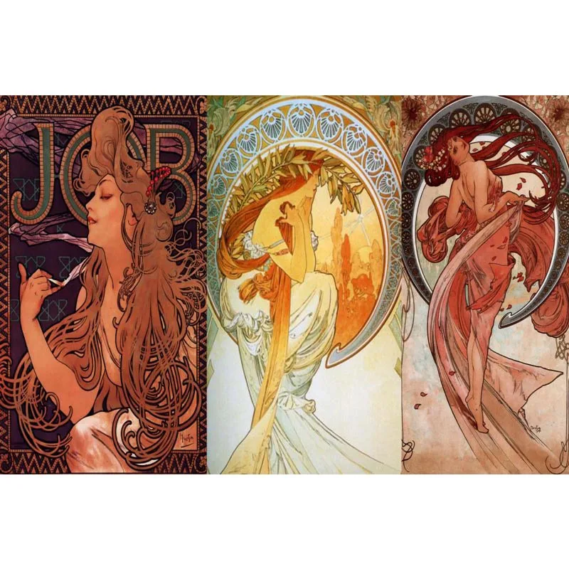 

Nice Custom Alphonse mucha Poster Home Decor Cloth Fabric Posters Best Gift Canvas Posters 20X30cm,27X40cm,30X45cm
