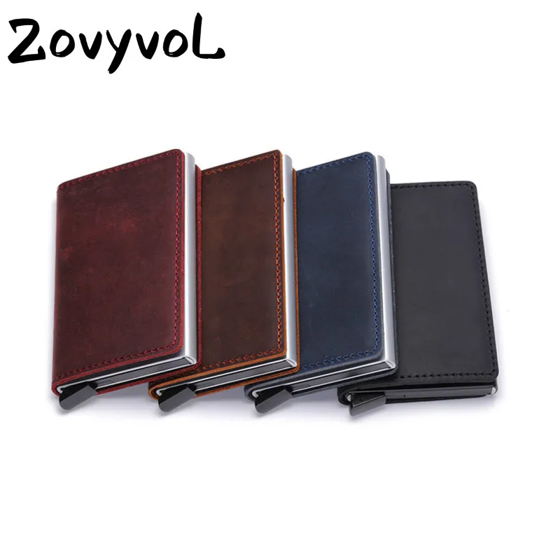 ZOVYVOL новинка 2019 тонкий винтажный кошелек из воловьей кожи без сканирования